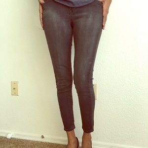 Super skinny faded grey denim jeans